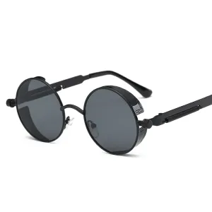 2019 Metal Steampunk Sunglasses Men Women Fashion Round Glasses High Quality UV400 Eyewear