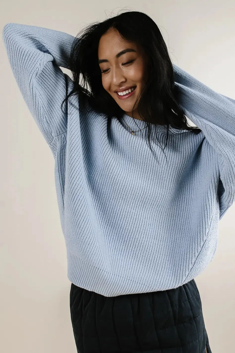 Alyssa Knit Sweater in Blue - FINAL SALE