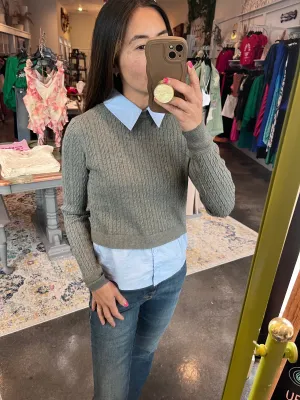 Amsonia 2 in 1 Collared Sweater