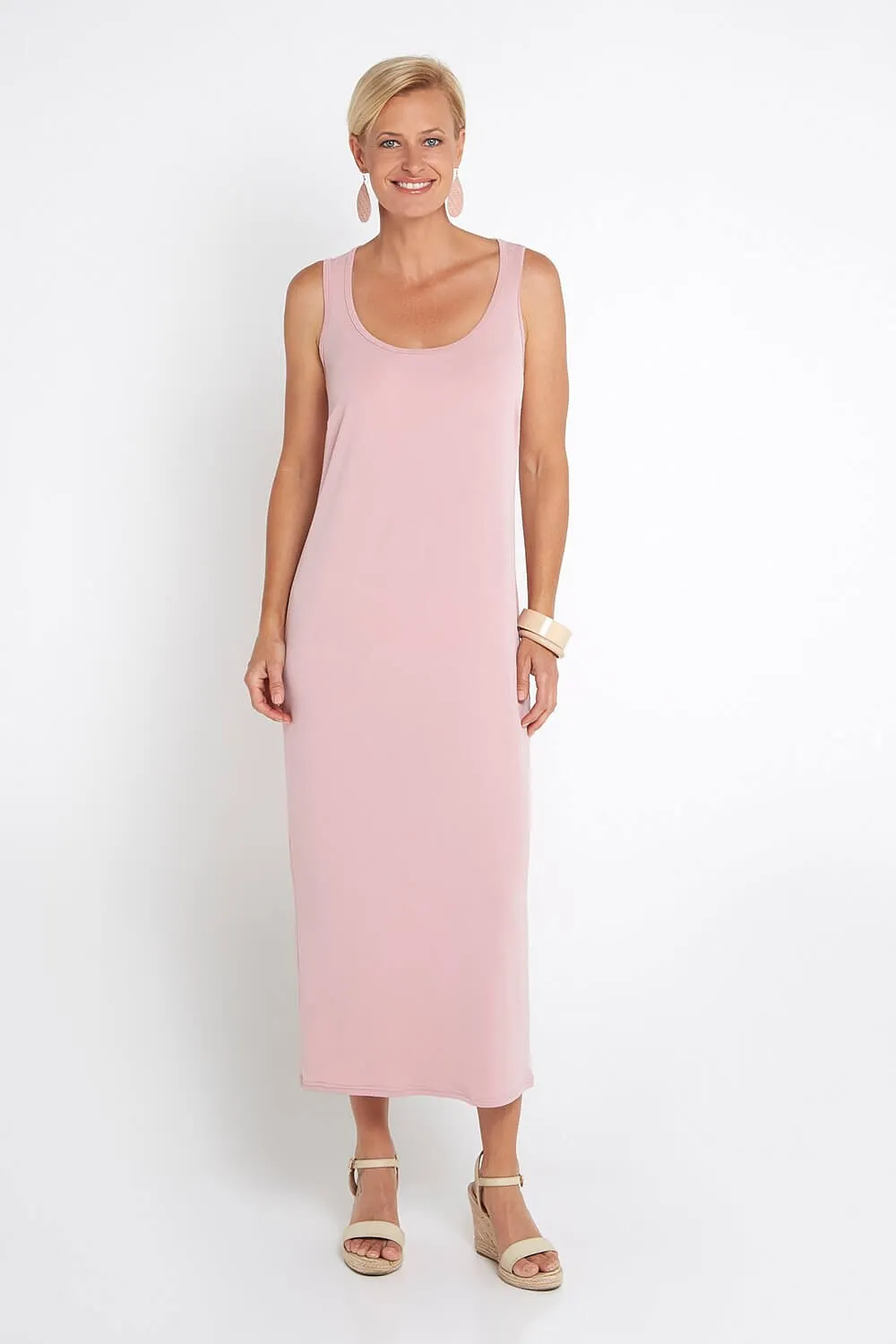 Amy Midi Stretch Slip - Blush