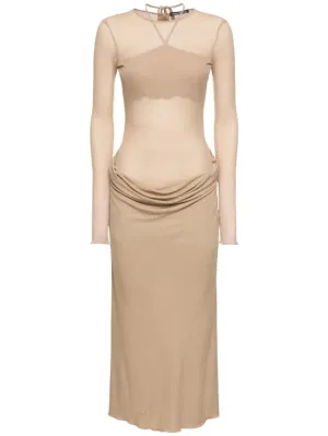 Andreadamo   Draped jersey midi dress 