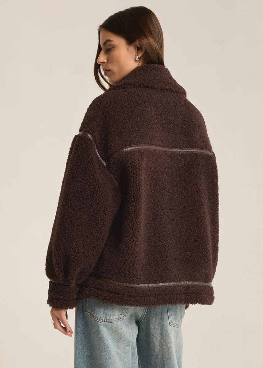 Ari Sherpa Coat - Dark Chocolate