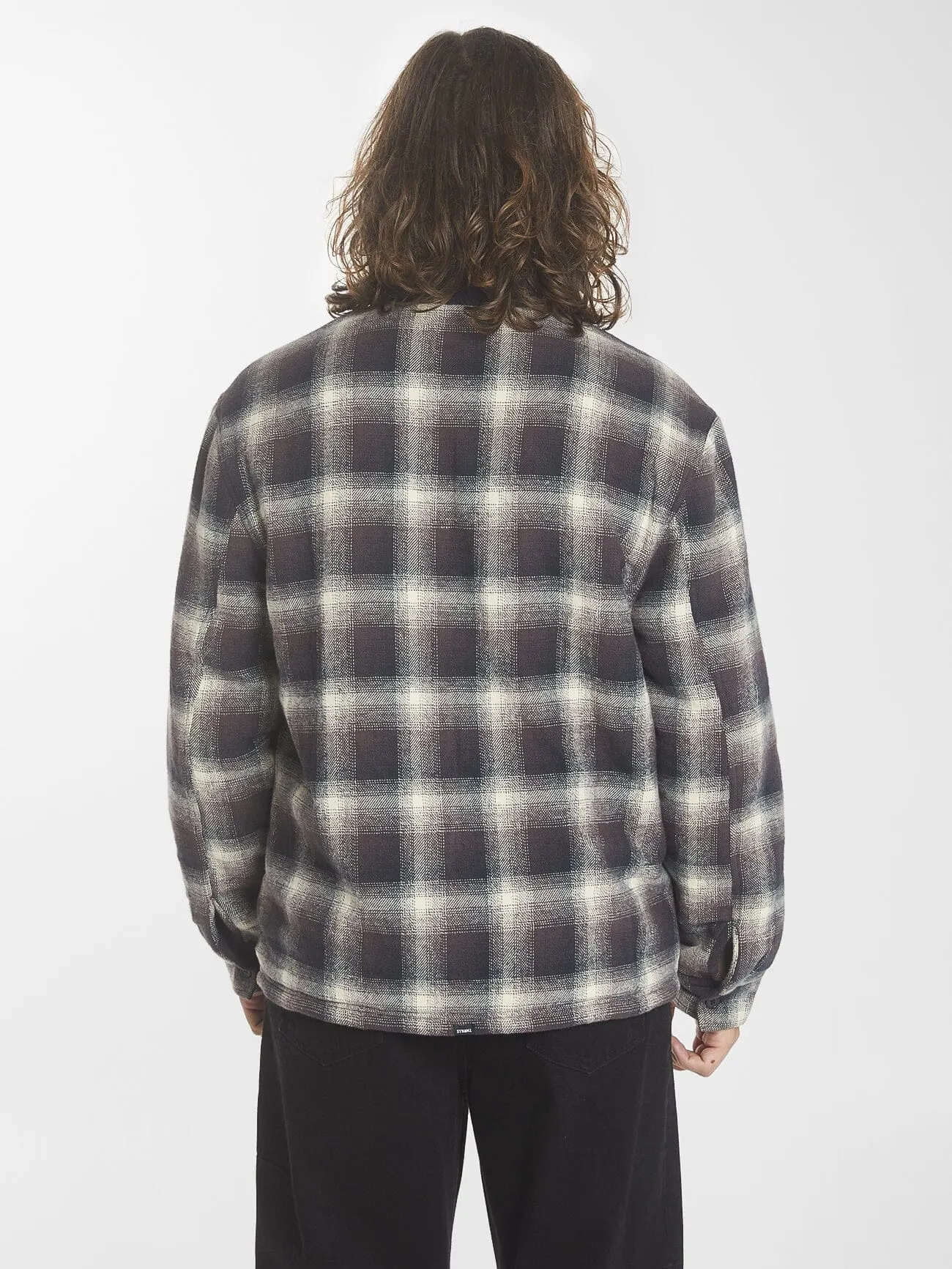 Barrio Quilt Sherpa Flannel Jacket - Deep Plum