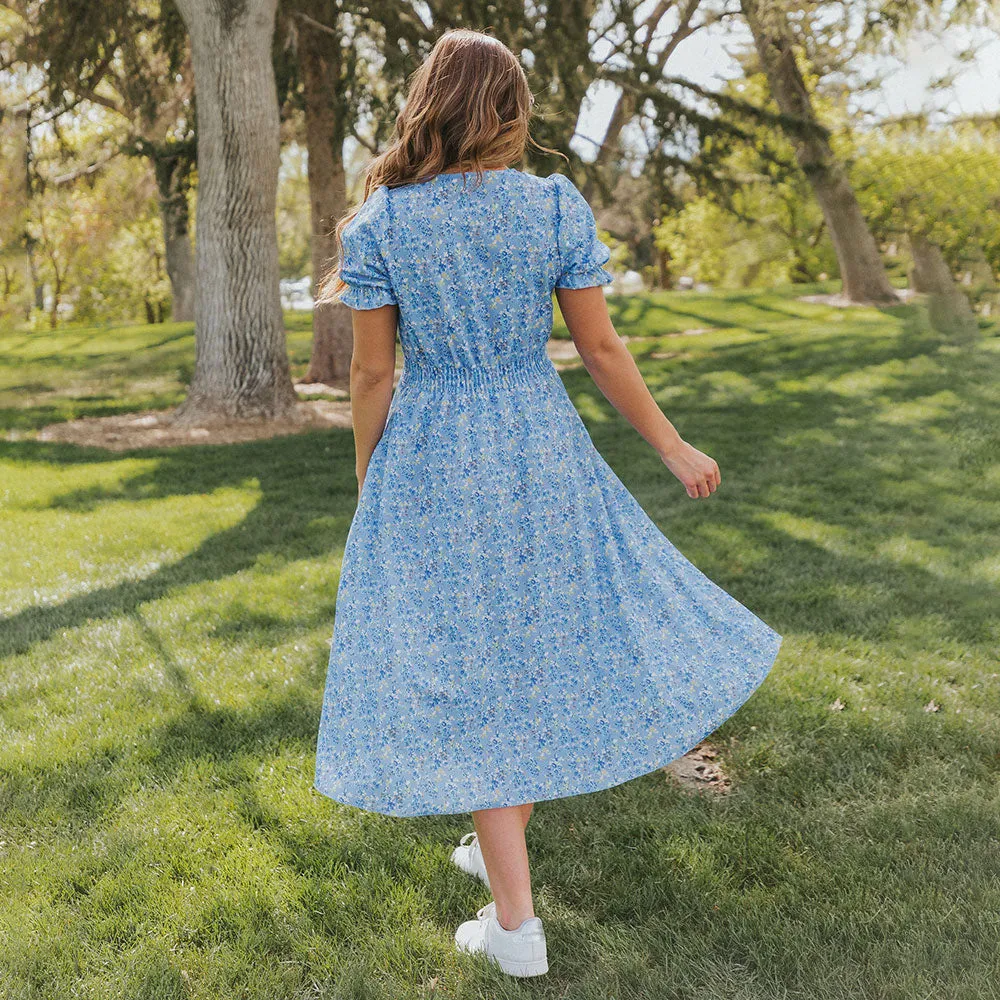 Belle Dress (Blue Blossom)