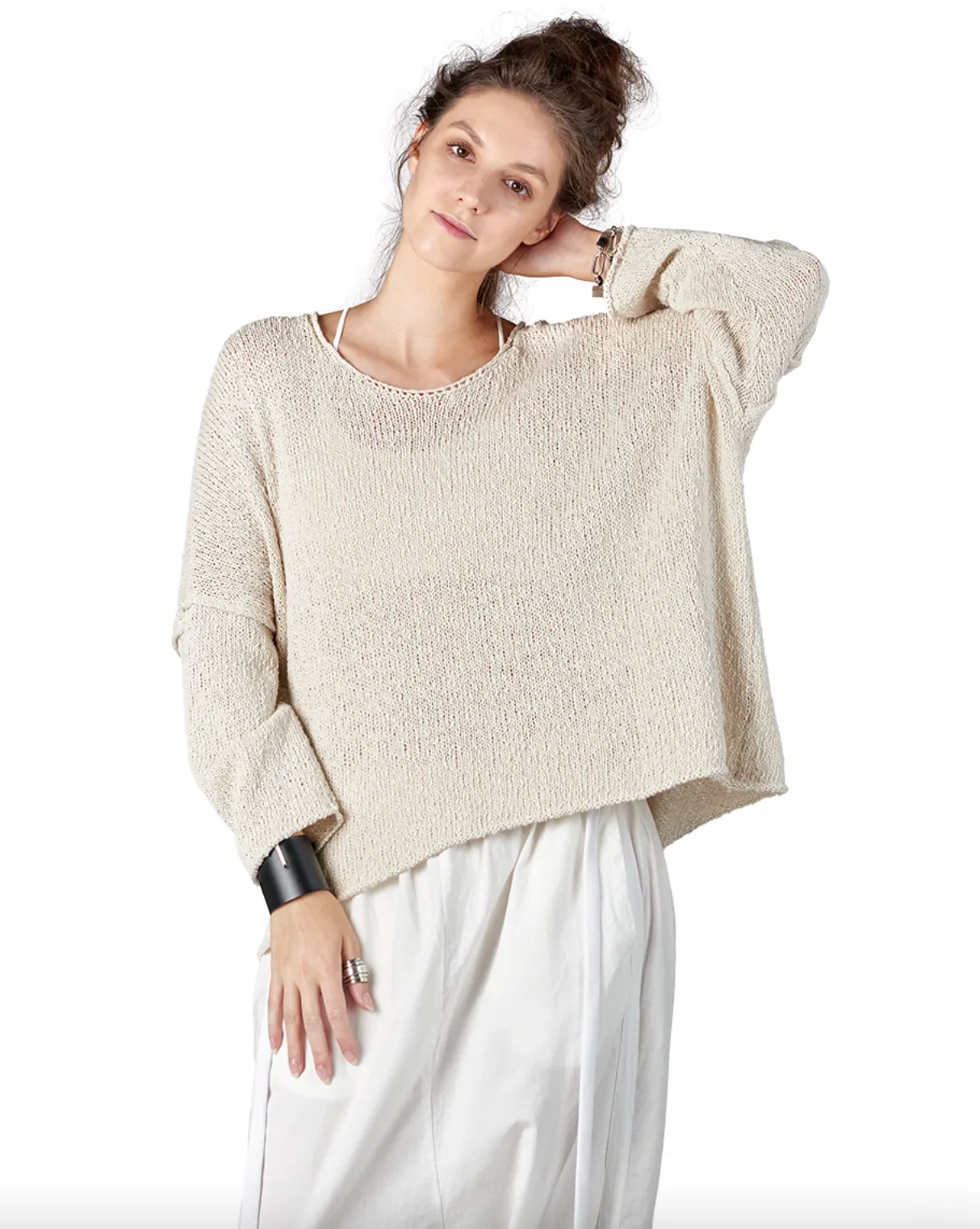 Bima Knit Sweater - White Sand