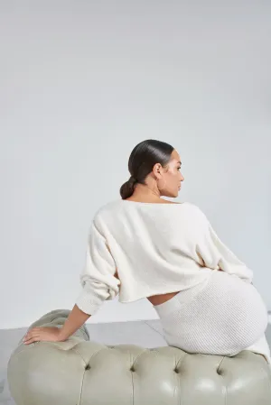 Bio Gaga -Crop Sweater with Boat Neck