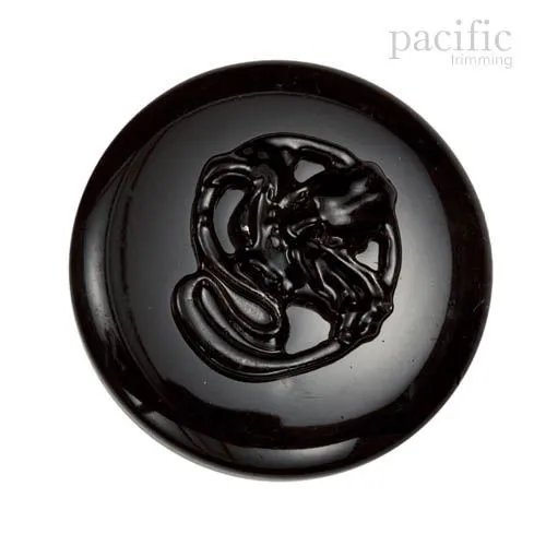 Black Polyester Shank Jacket Coat Button