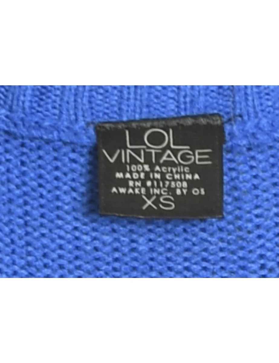 Blue Christmas Jumper - XS