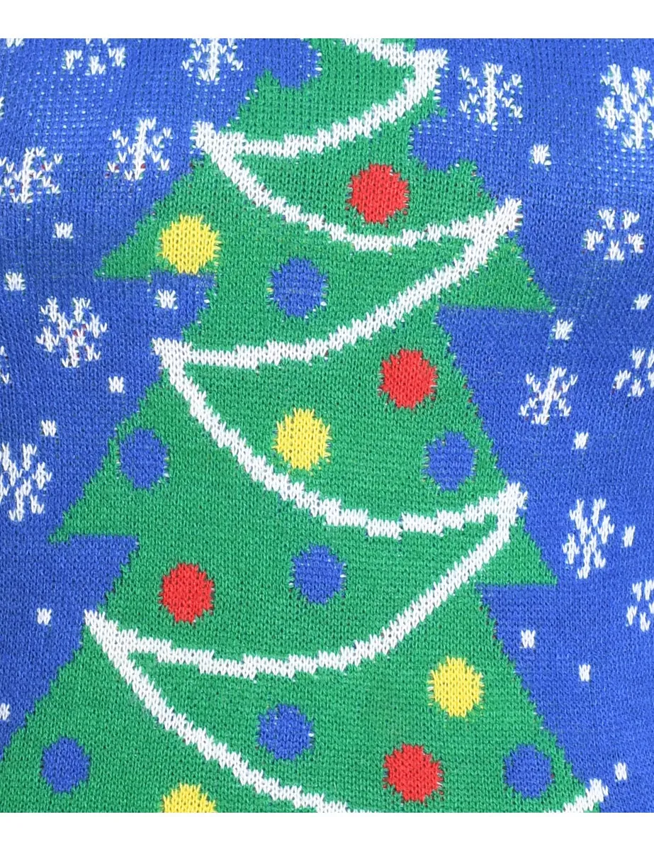 Blue Christmas Jumper - XS