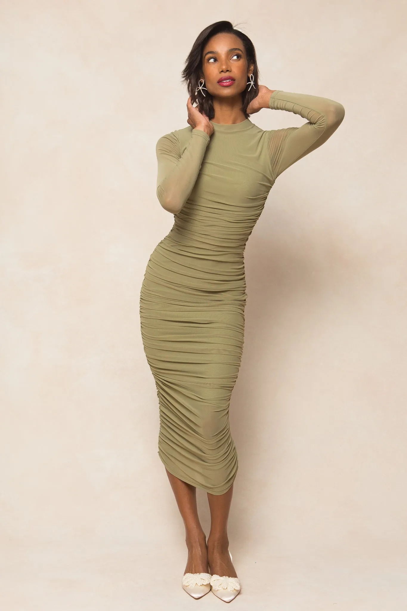 Brynn Dress in Olive - FINAL SALE