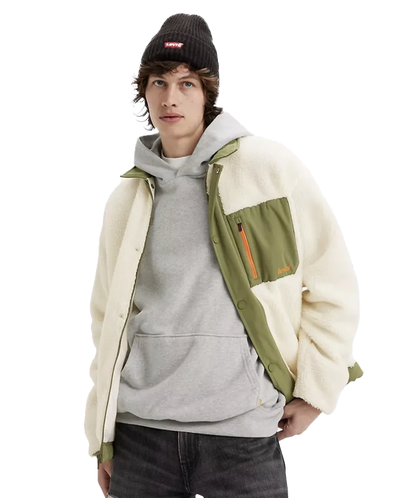 Buchanan Sherpa Fleece Jacket in Egret