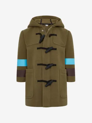 Burberry Boys Green Wool Duffle Coat