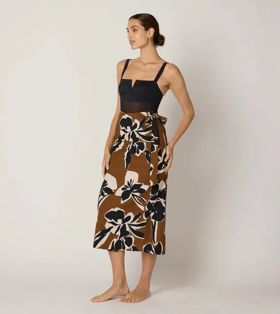 Camilla Midi Skirt - Smoked Clover