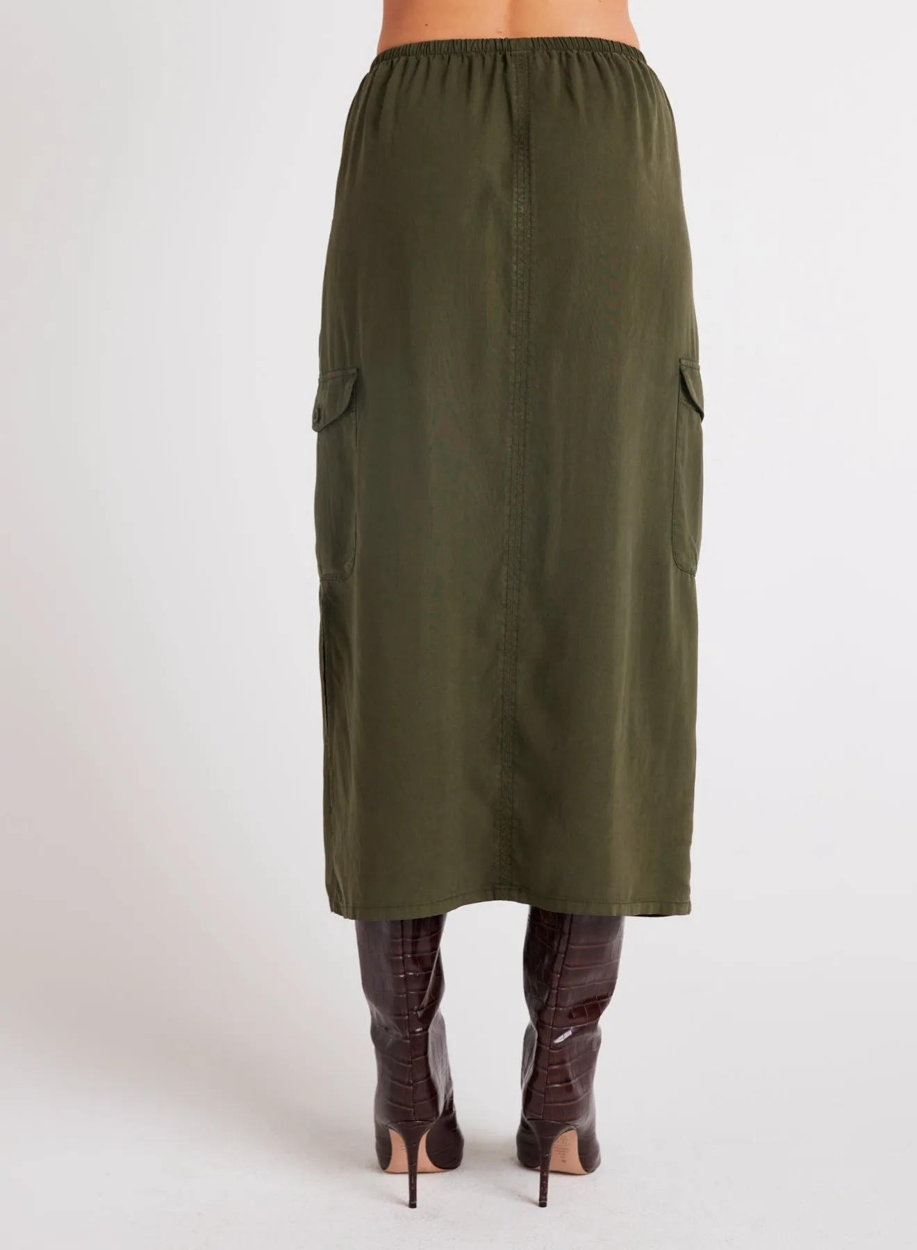 Cargo Midi Skirt - Italian Herb