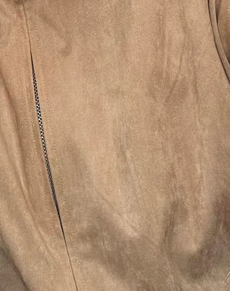 Cavita Jacket in Faux Suede Tan