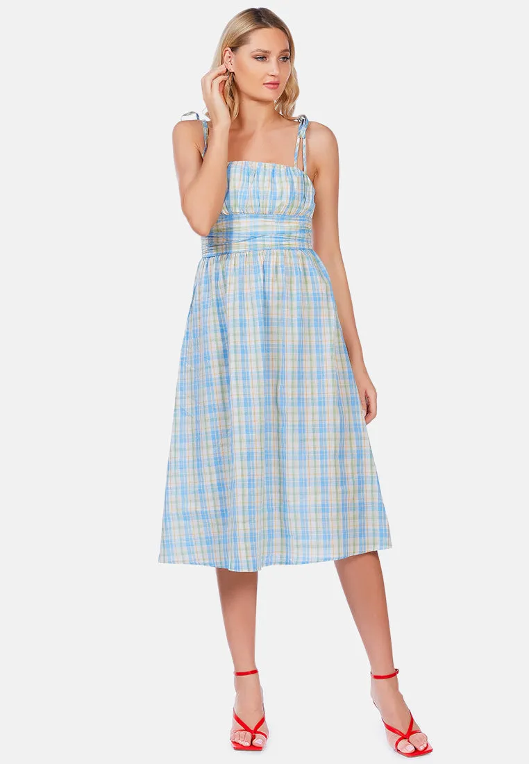 Checkered Midi Dress Slip Dress