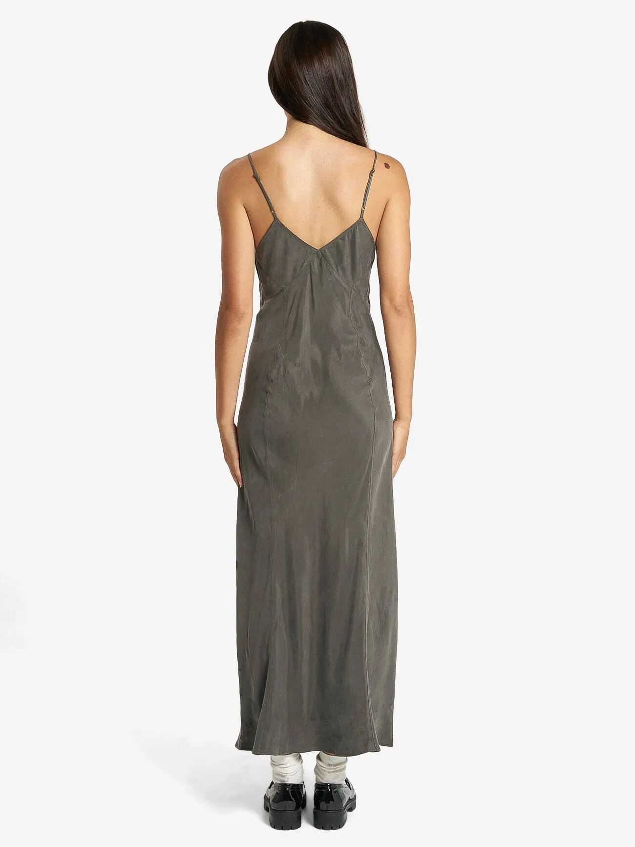 Chelsea Full Length Slip Dress - Truffle