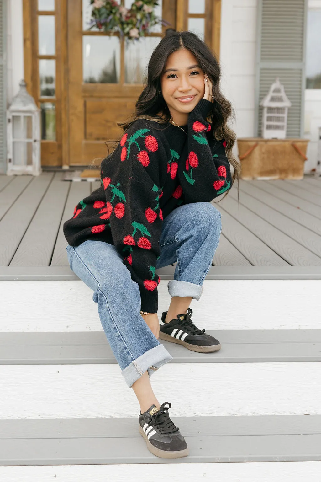 Cherry Sweater-Black