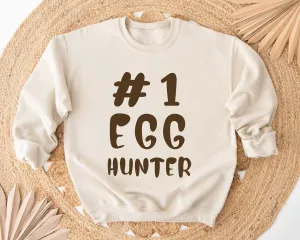 Childs Egg Hunter Sweater, Kids Easter Sweater, Child Easter Sweater, Easter Clothing, Kids Easter Clothing, Egg Hunter Jumper