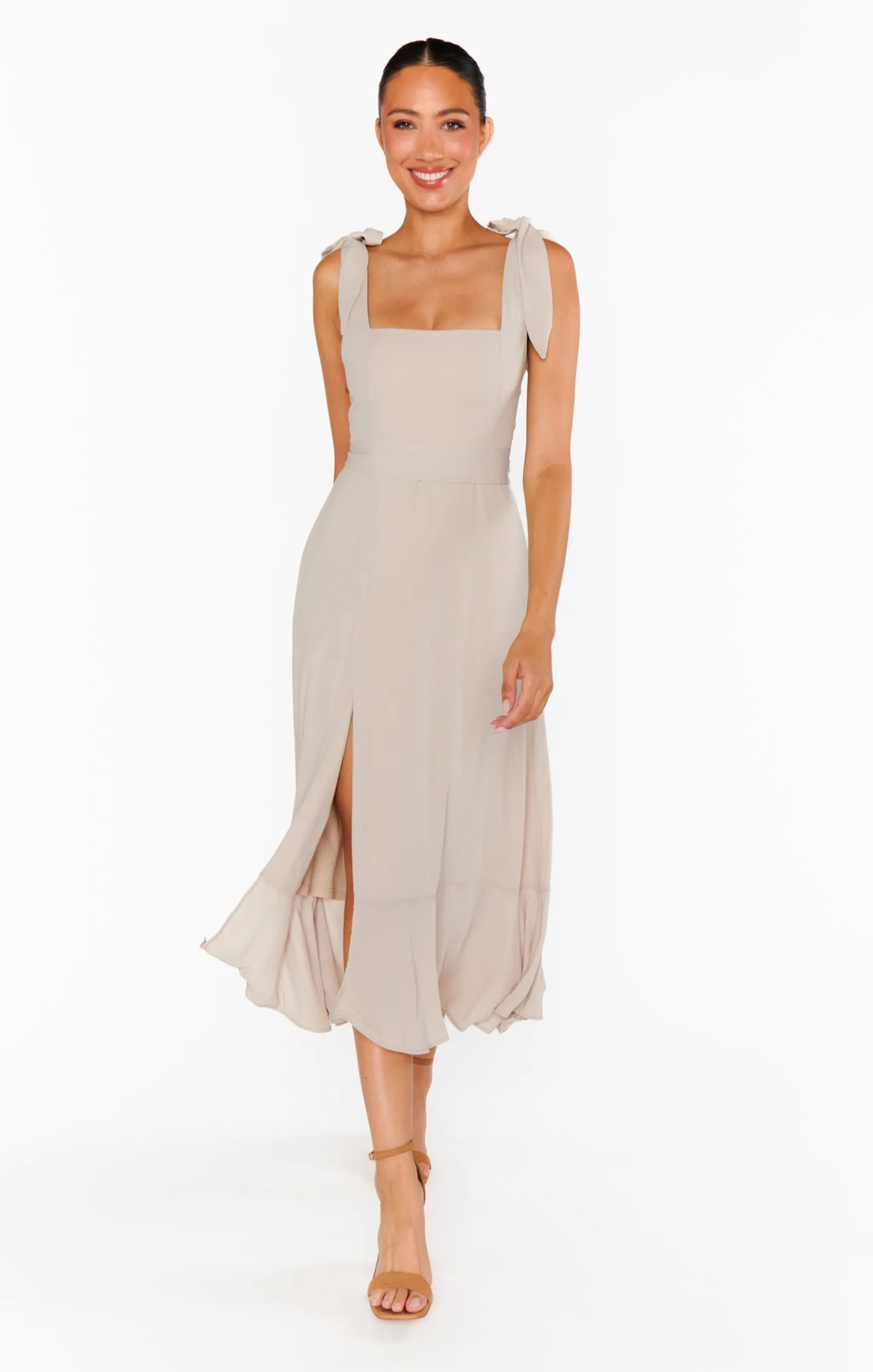 Claire Midi Dress ~ Show Me The Ring Crisp