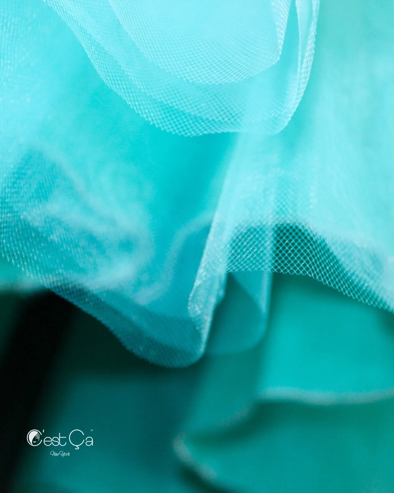 Clarisa Turquoise Blue Tulle Skirt - Midi