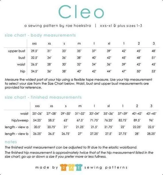 Cleo Skirt - Sizes XXS to 3X - Made by Rae