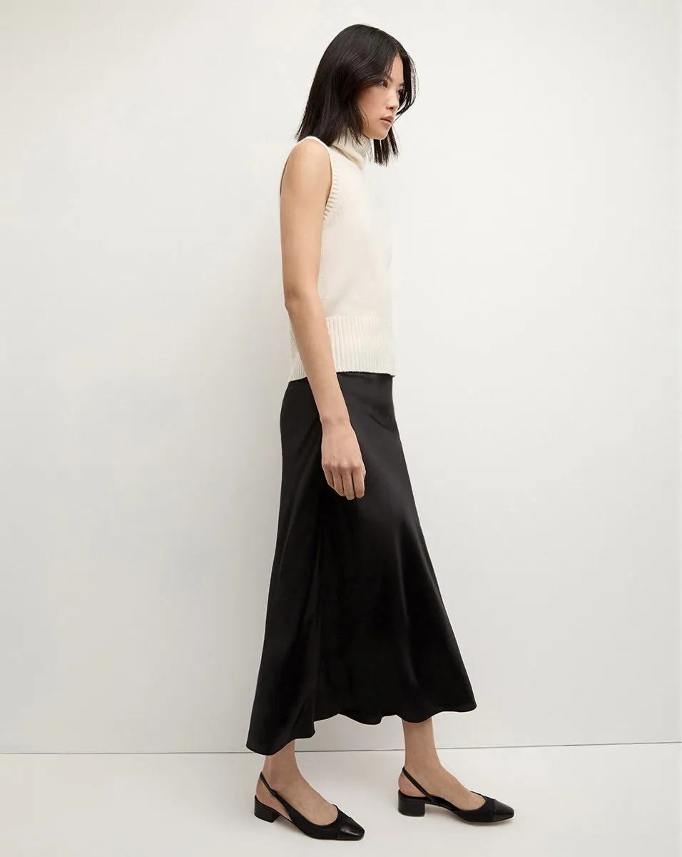 Clover Stretch-Silk Skirt