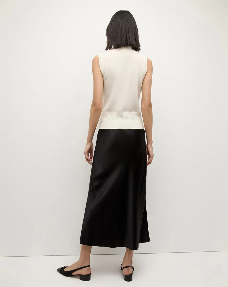 Clover Stretch-Silk Skirt