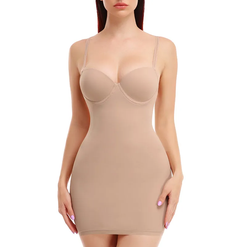 Contour Slip Dress With Bra