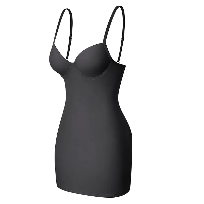 Contour Slip Dress With Bra