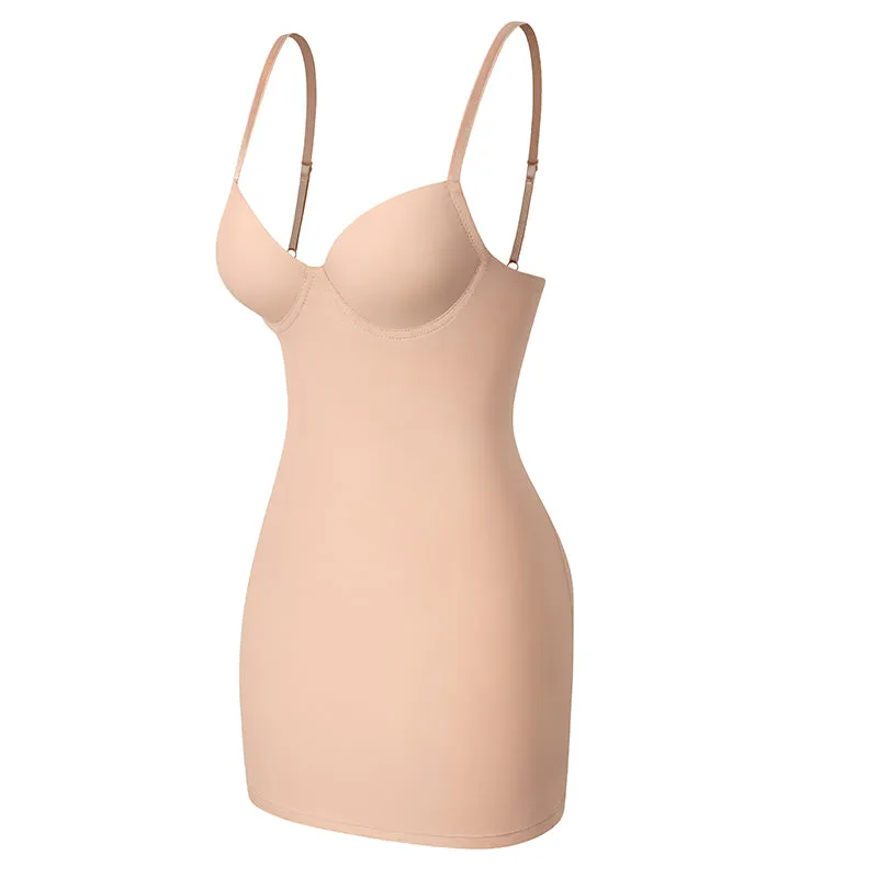 Contour Slip Dress With Bra