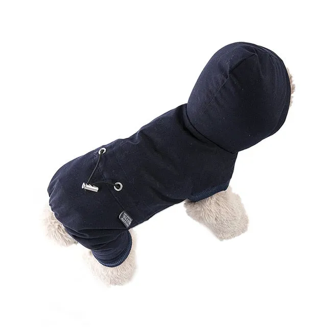 Cozy Soft Fleece Lining Winter Jumpsuit For Small Dogs