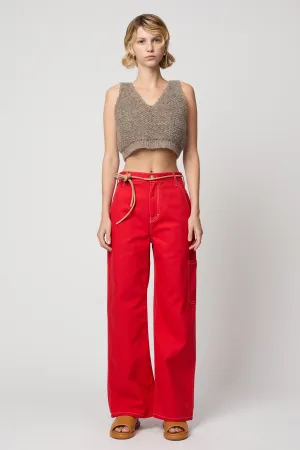 CROPPED TOP IN FRENCH TERRY