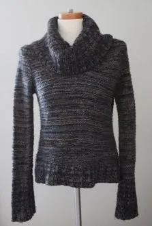 Dark Autumn Multi Brown Crop Cowl Sweater