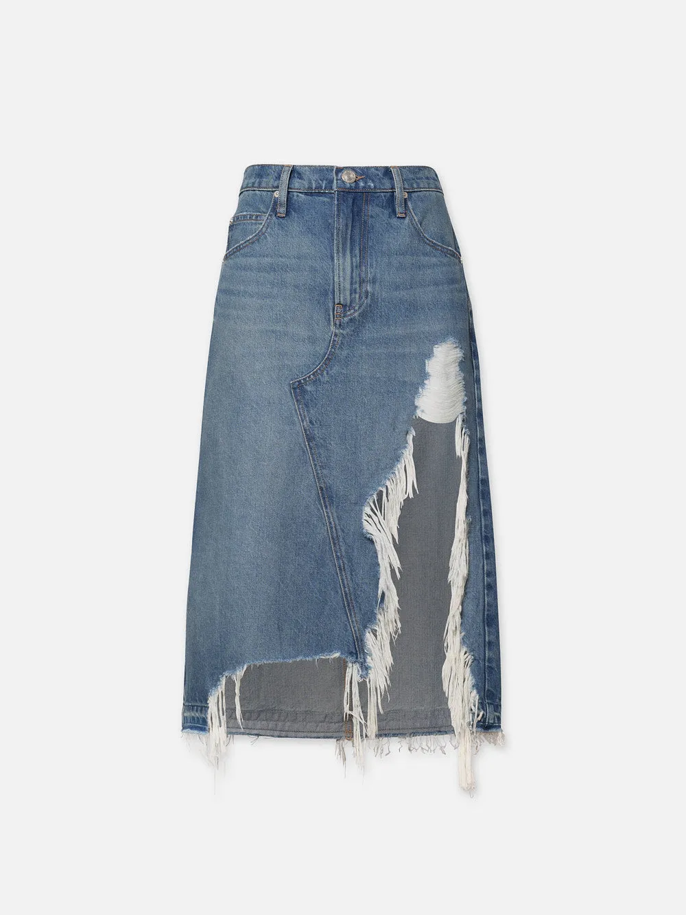 Deconstructed Fray Hem Skirt -- Salem