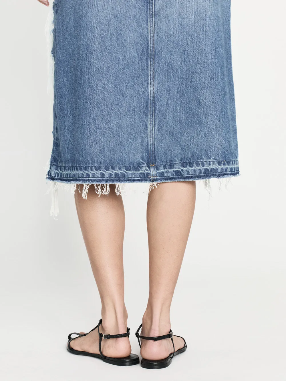 Deconstructed Fray Hem Skirt -- Salem