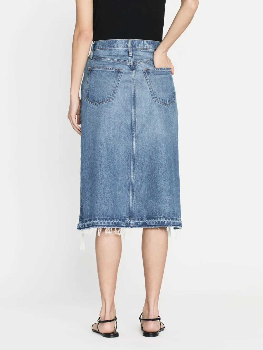 Deconstructed Fray Hem Skirt -- Salem