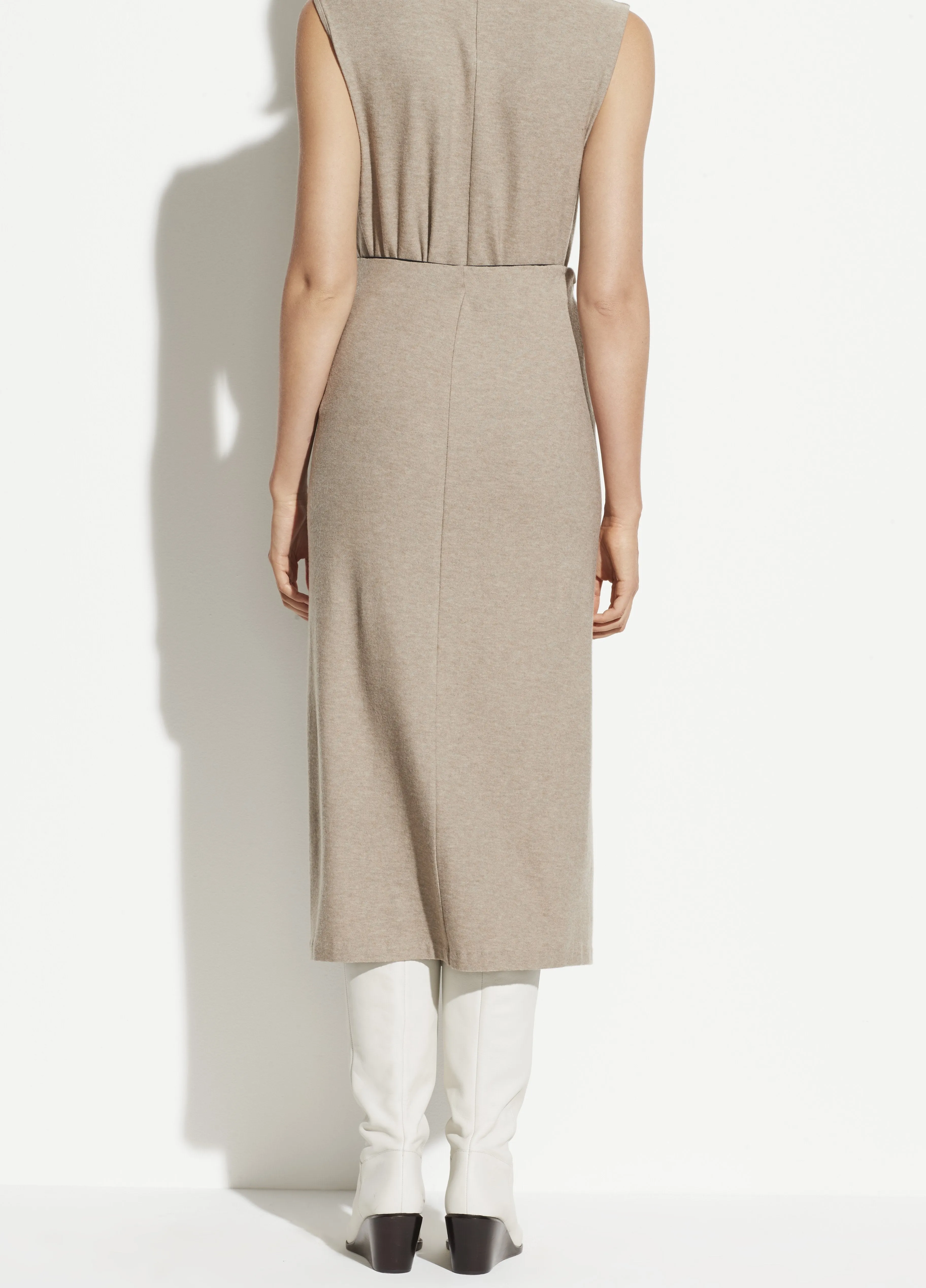 Draped Skirt in Heather Dove Oat