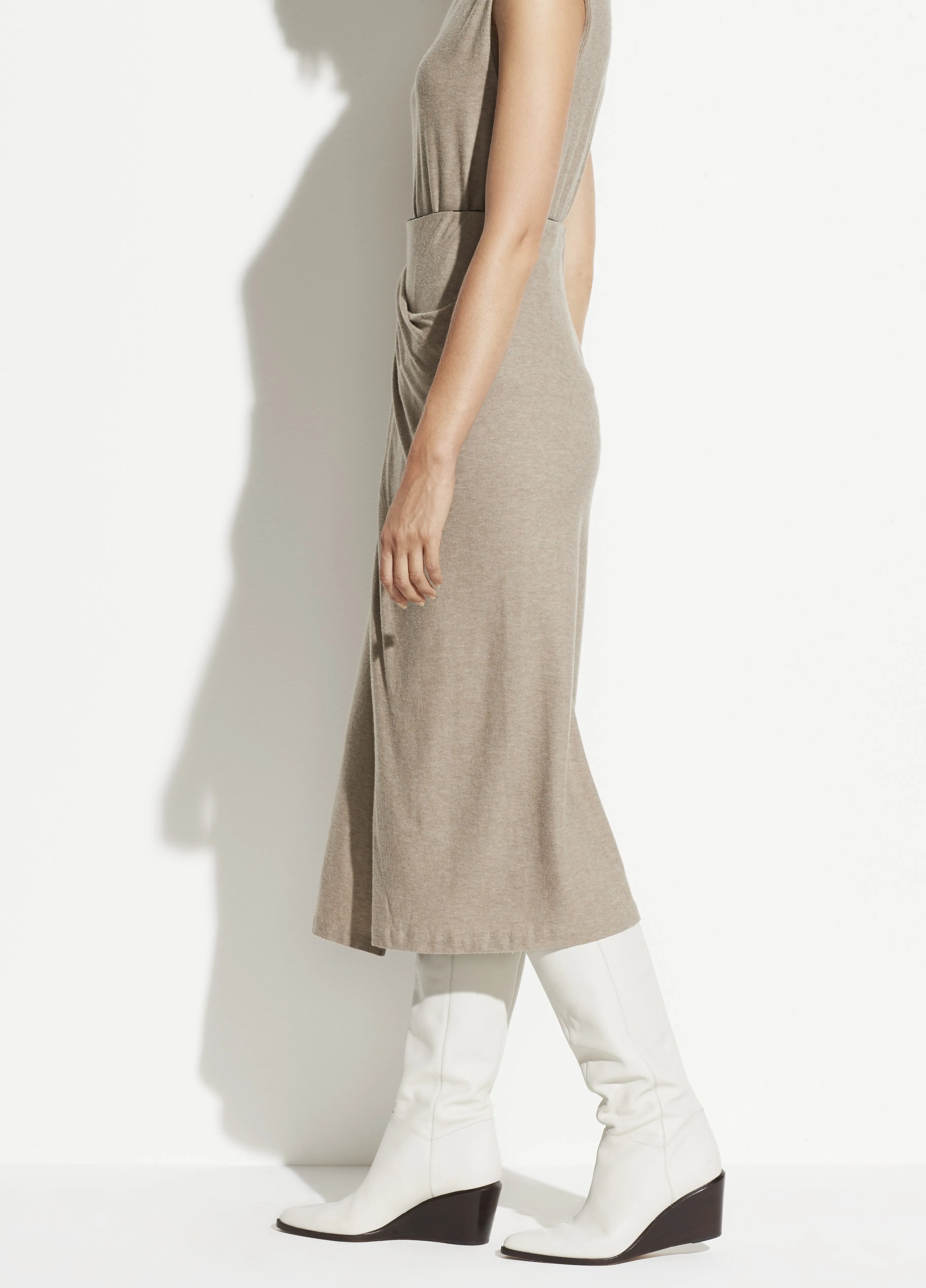 Draped Skirt in Heather Dove Oat