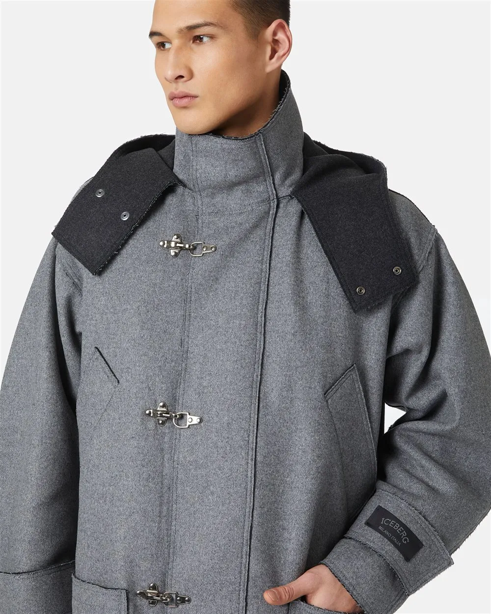 Duffle coat in double cloth