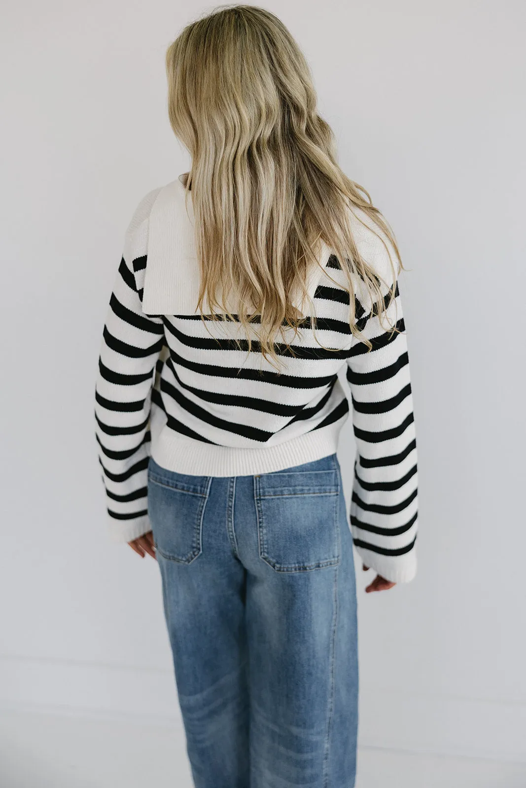 Ellis Stripe Sweater - Black Stripe