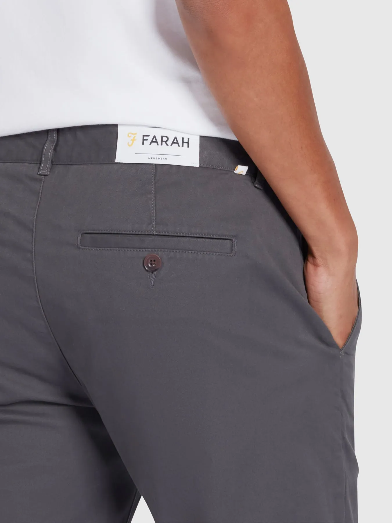 Elm Regular Slim Fit Chinos In Farah Grey