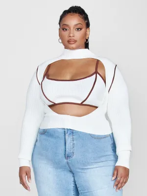 Fashion To Figure - Keisha Cutout Sweater and Tank Set