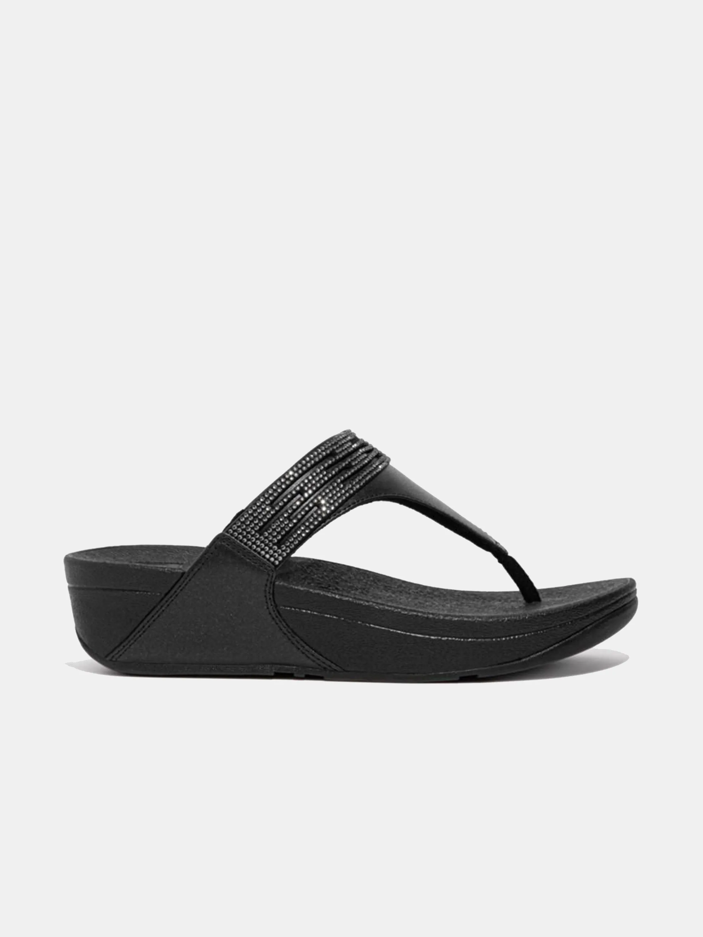 FitFlop Lulu Women's Lasercrystal Leather Toe-Post Sandals