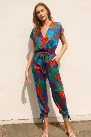 Flora Tropical Print Jumpsuit