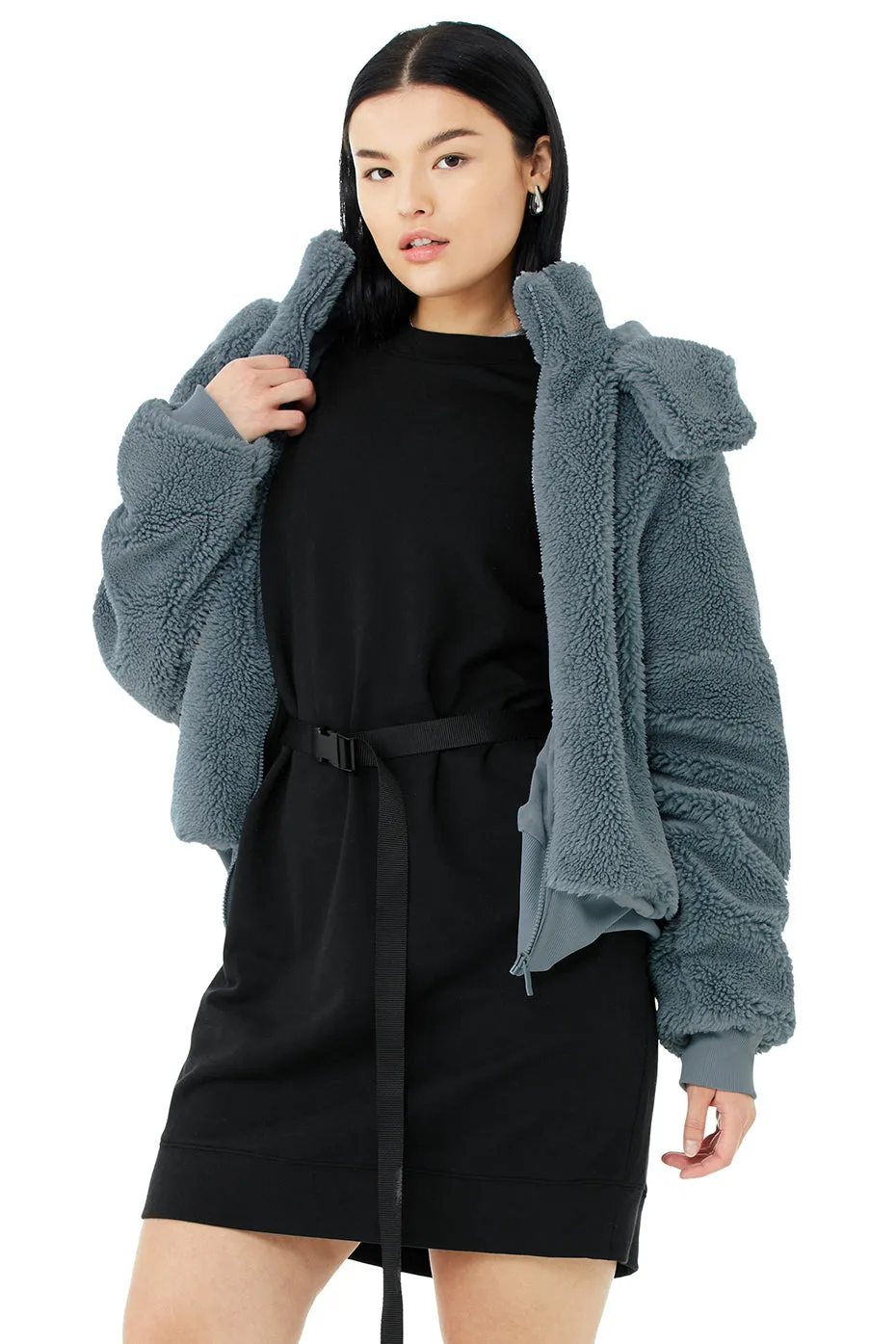 Foxy Sherpa Jacket - Steel Blue