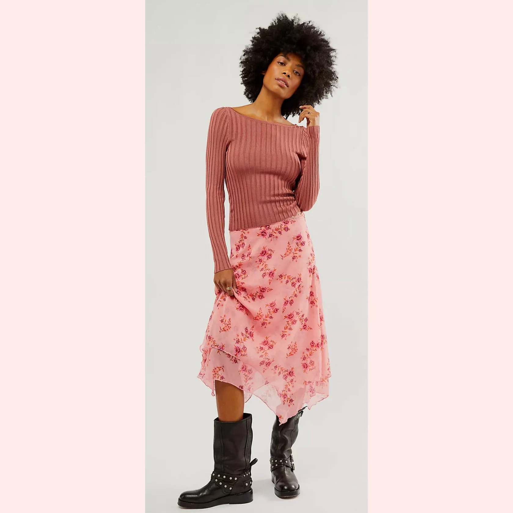 Free People Garden Party Midi Skirt