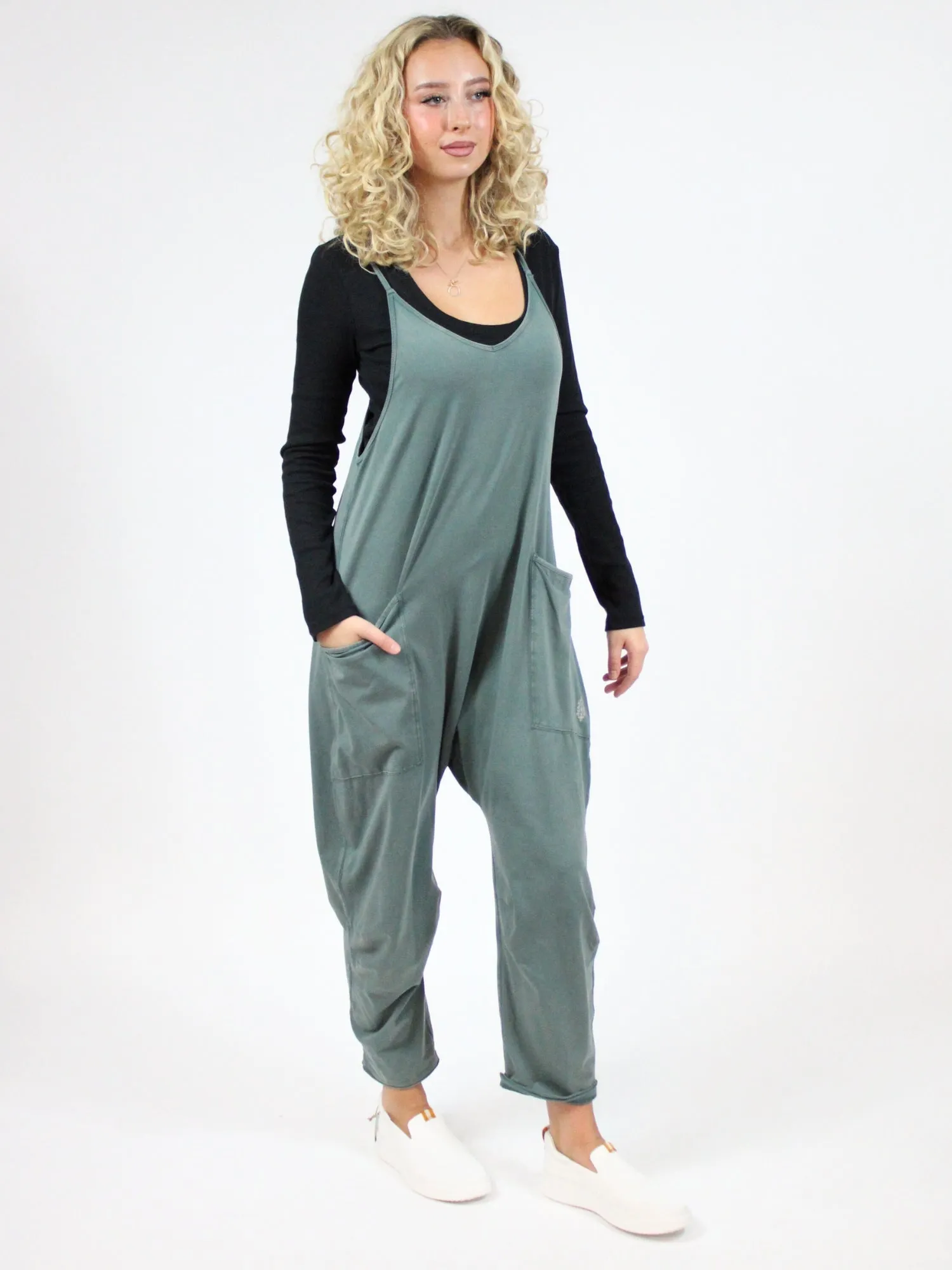 Free People Hot Shot Onesie: Midnight Jade