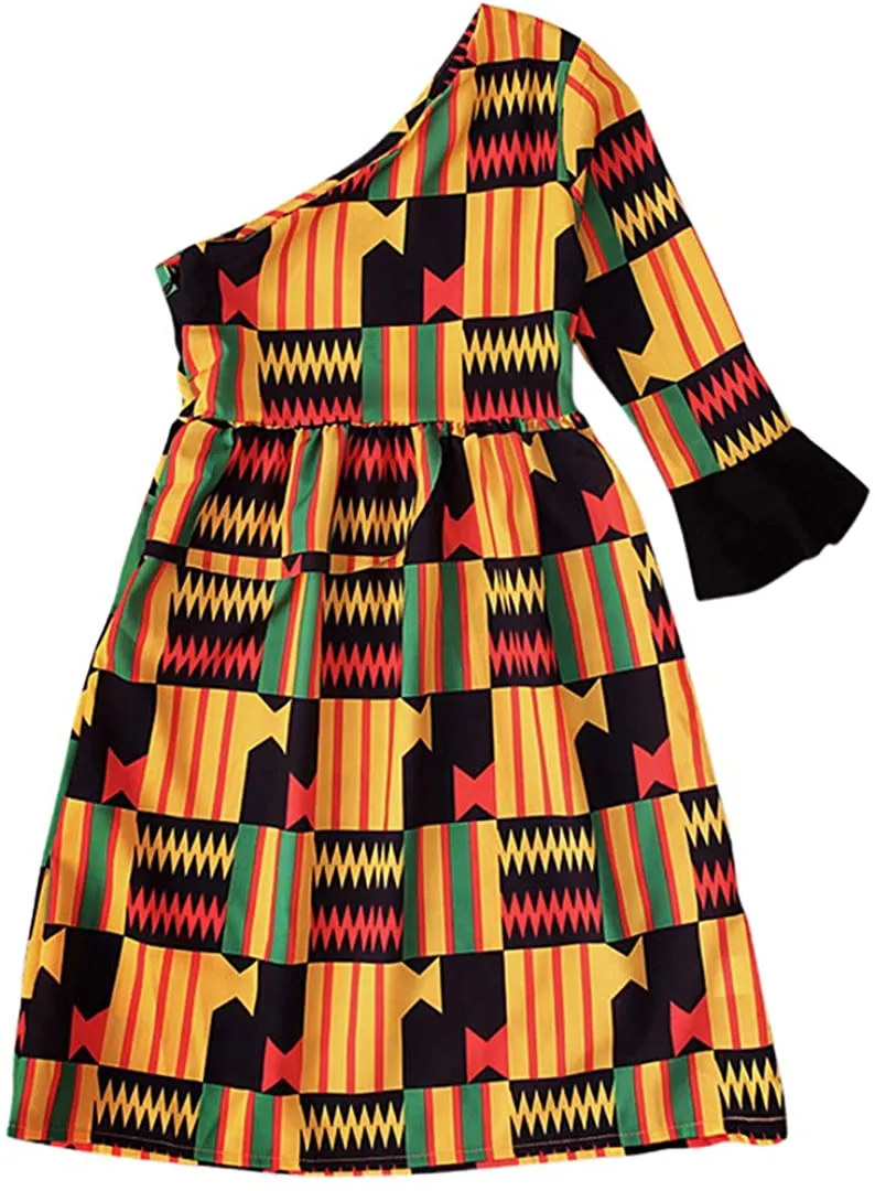 Girls Boho Afrikan Floral Dress