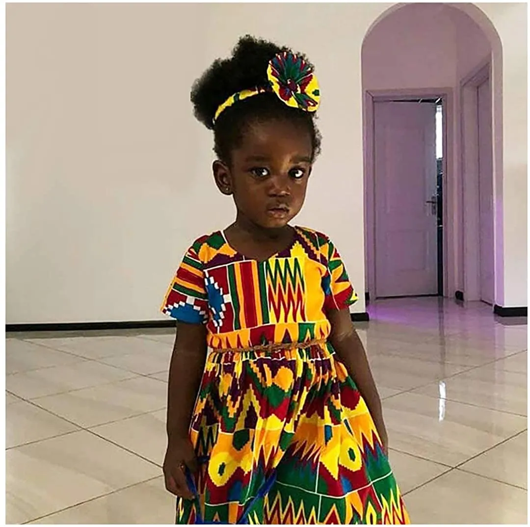 Girls Boho Afrikan Floral Dress